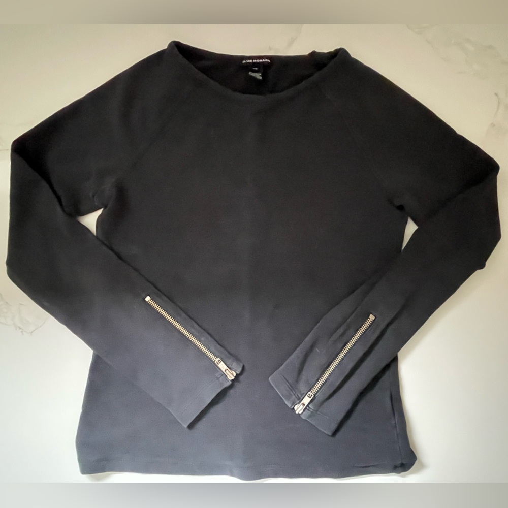 Club Monaco Black Long-Sleeve Shirt